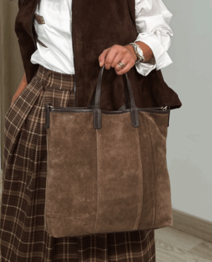 Bolso serraje marrón.