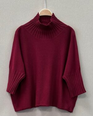 jersey midi viscosa burdeos .